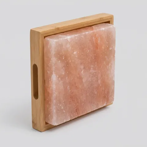 Salt Tile with Wood Holder (Style 3), view 2