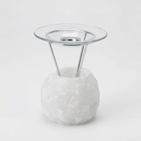 Glass Burner White Spheres Candle, view 2